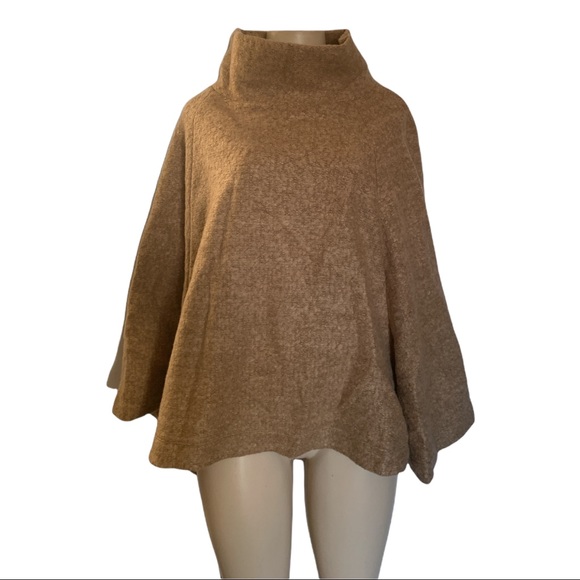 NOUL Wool Blend Sweater Poncho Cape Jacket with Arms Dark Academia - Picture 2 of 5